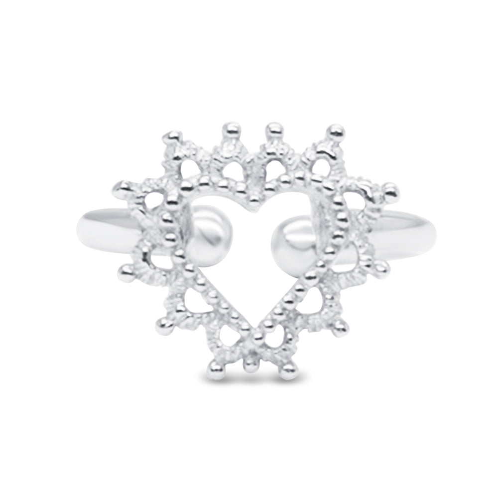 Filigree Heart Ear Cuff EC-1182