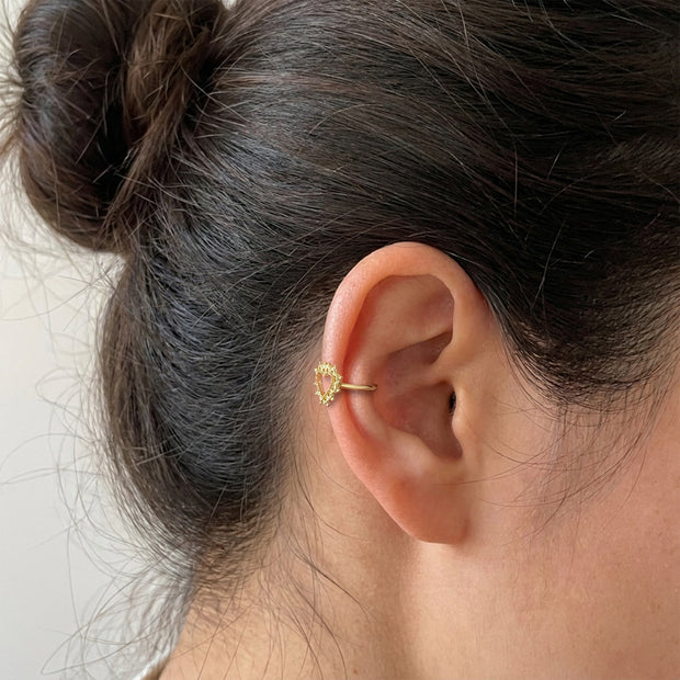 Filigree Heart Ear Cuff EC-1182
