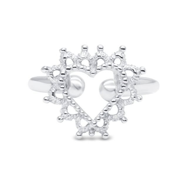 Filigree Heart Ear Cuff EC-1182
