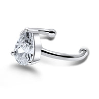 Pear Cut CZ Solitaire Ear Cuff EC-1184
