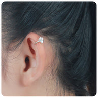 Pear Cut CZ Solitaire Ear Cuff EC-1184
