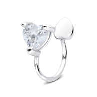 Double Heart CZ Ear Cuff EC-1210