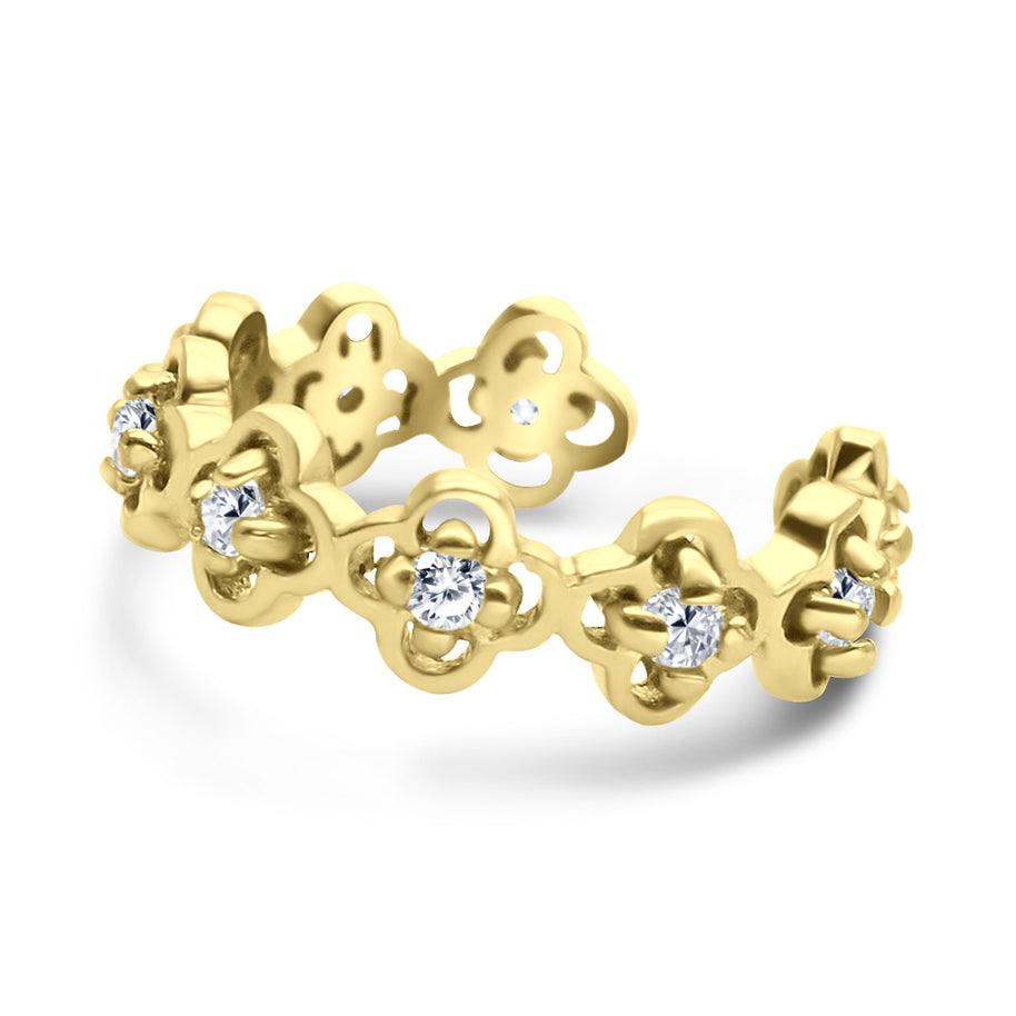 Clover Crown CZ Ear Cuff EC-1224