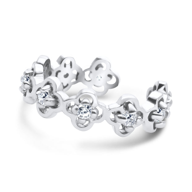 Clover CZ Eternity Ear Cuff EC-1224