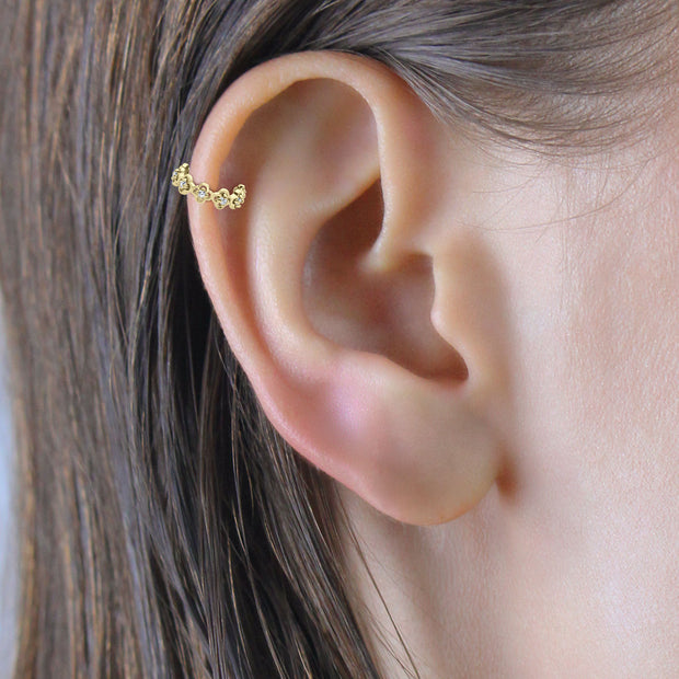 Clover CZ Eternity Ear Cuff EC-1224