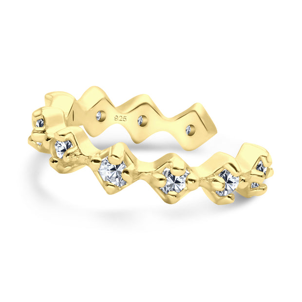 Crystal Zigzag Ear Cuff EC-1225