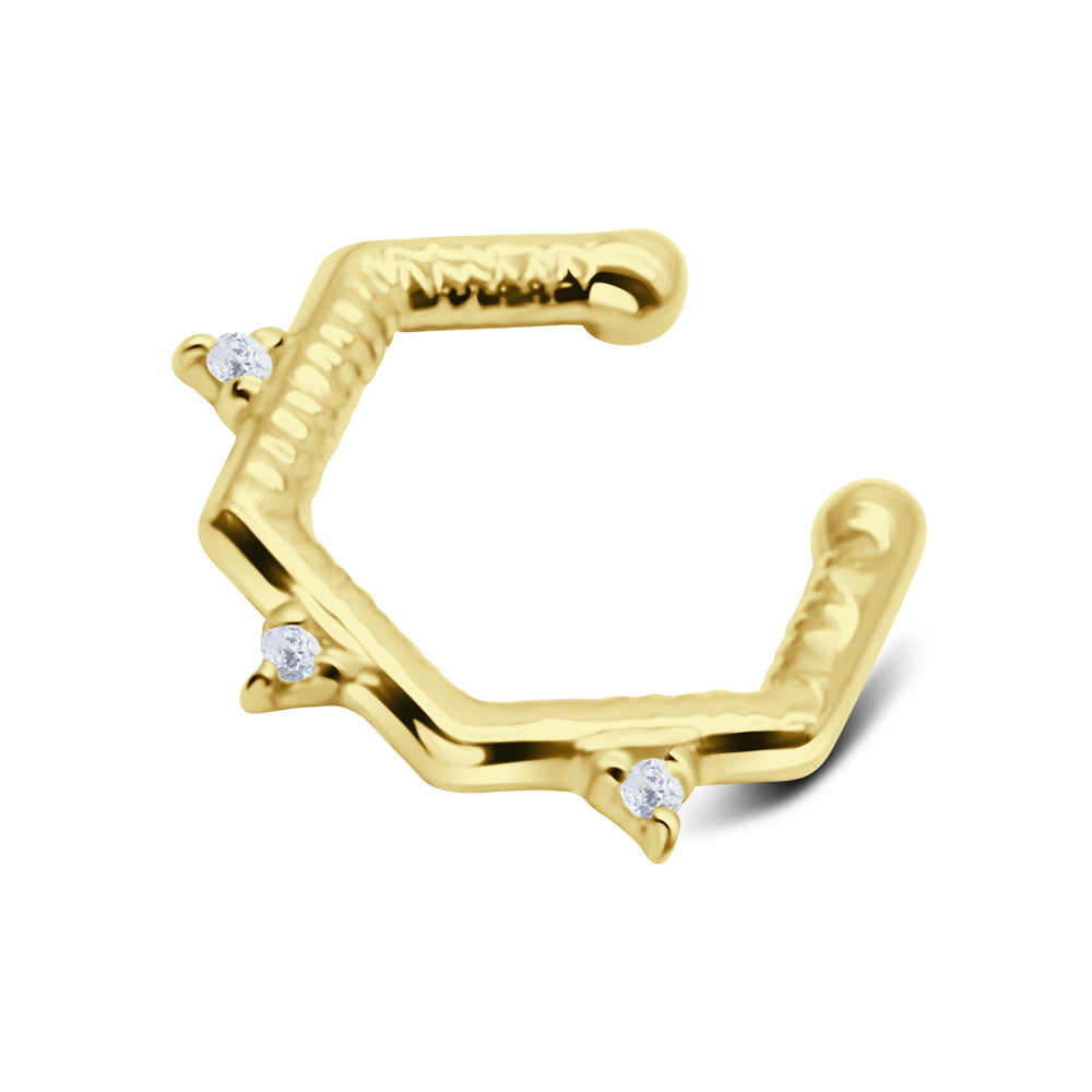 Geometric Double Band CZ Ear Cuff EC-1239