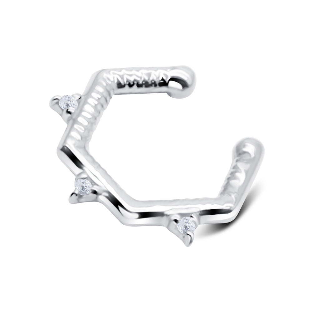 Geometric Double Band CZ Ear Cuff EC-1239