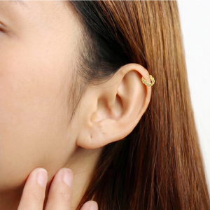 Open Link Chain Pavé CZ Ear Cuff EC-1243