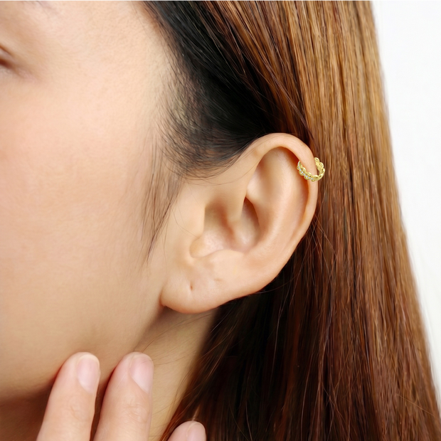 Open Link Chain Pavé CZ Ear Cuff EC-1243