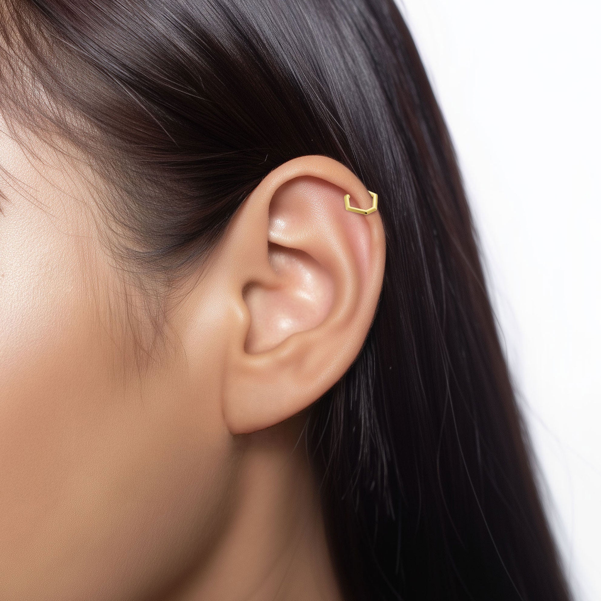 Hexagon Geometric Ear Cuff EC-1247
