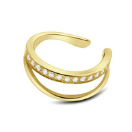 Triple Band Channel CZ Ear Cuff EC-1251