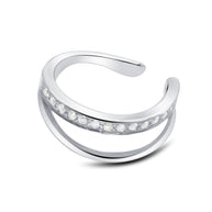 Triple Band Channel CZ Ear Cuff EC-1251