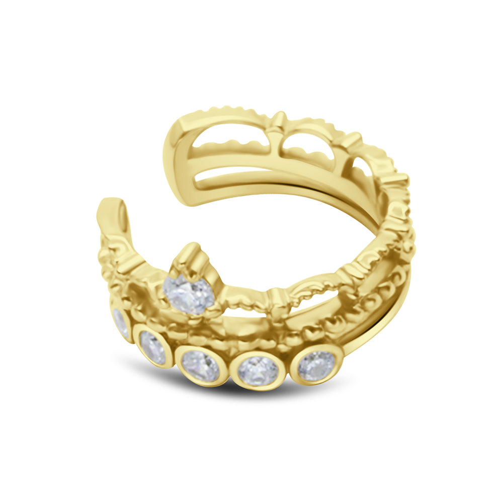 Crown with CZ Ear Cuff EC-1252