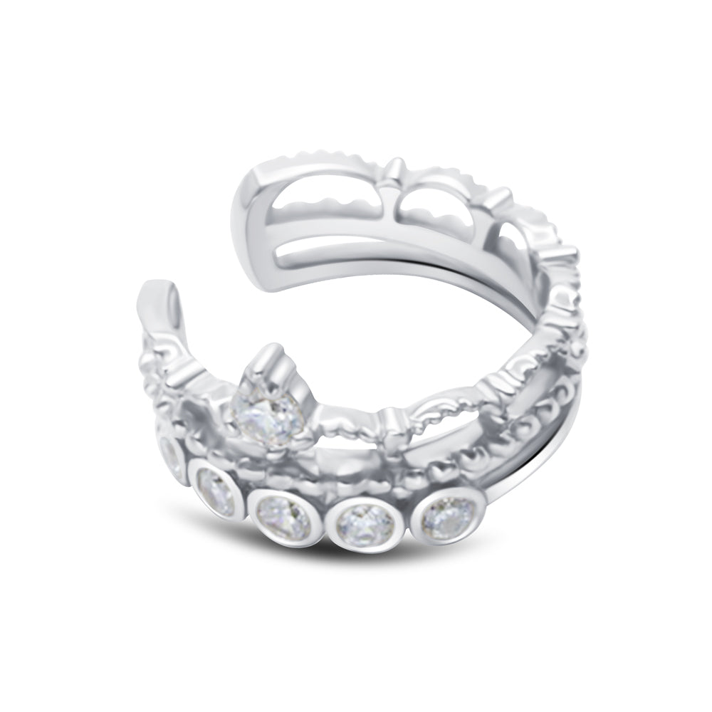Crown with CZ Ear Cuff EC-1252