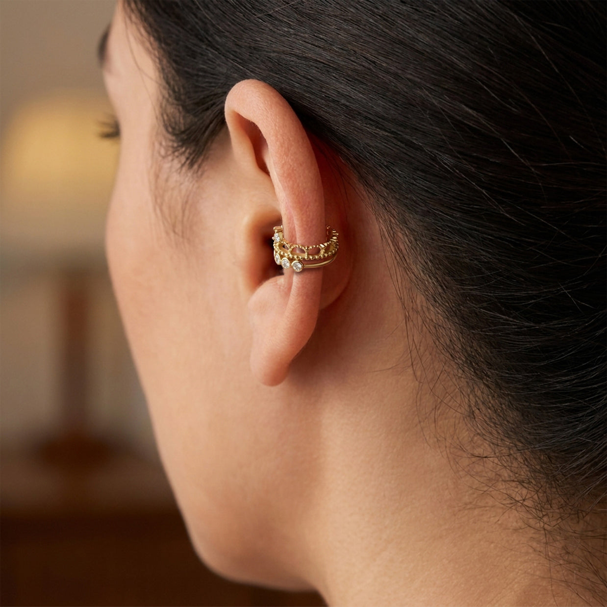 Crown with CZ Ear Cuff EC-1252