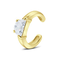 CZ Half-Moon Solitaire Ear Cuff EC-1254A