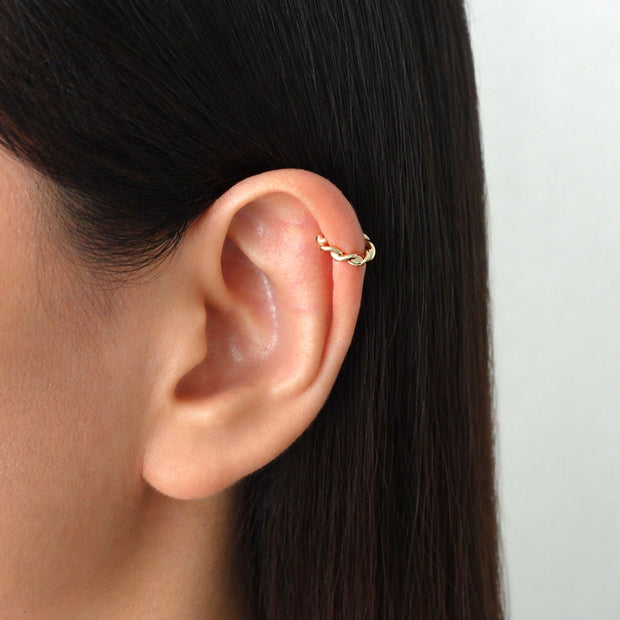 Spiral Silver Ear Cuff EC-1288