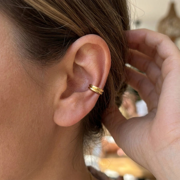 Wide Double Band Ear Cuff EC-1325