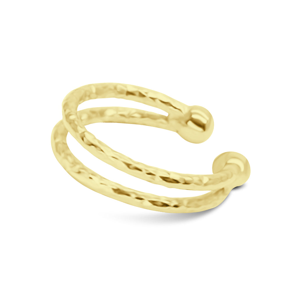 Hammered Double Band Ear Cuff EC-1331
