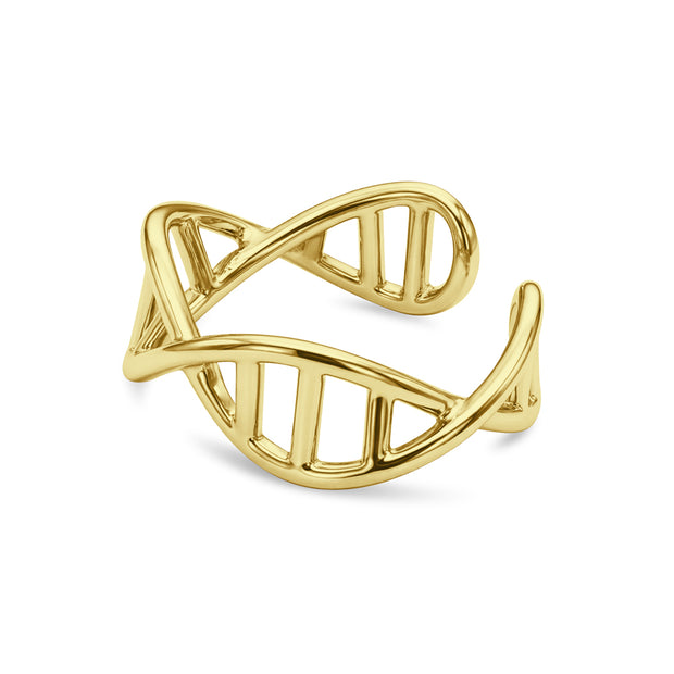 DNA Helix Design Silver Ear Cuff EC-1333