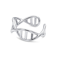 DNA Helix Design Silver Ear Cuff EC-1333