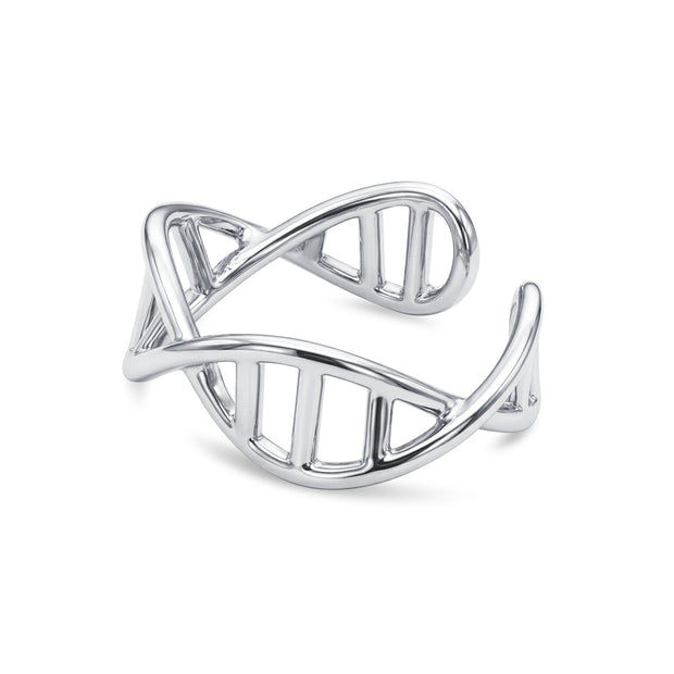 DNA Helix Design Silver Ear Cuff EC-1333
