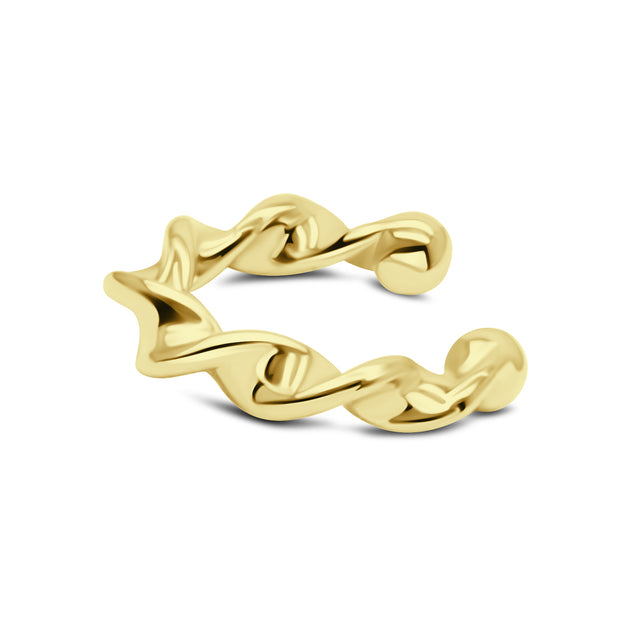 Wave Curved Silver Ear Cuff EC-1334