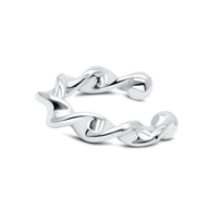 Wave Curved Silver Ear Cuff EC-1334