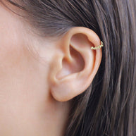 Wave Curved Silver Ear Cuff EC-1334