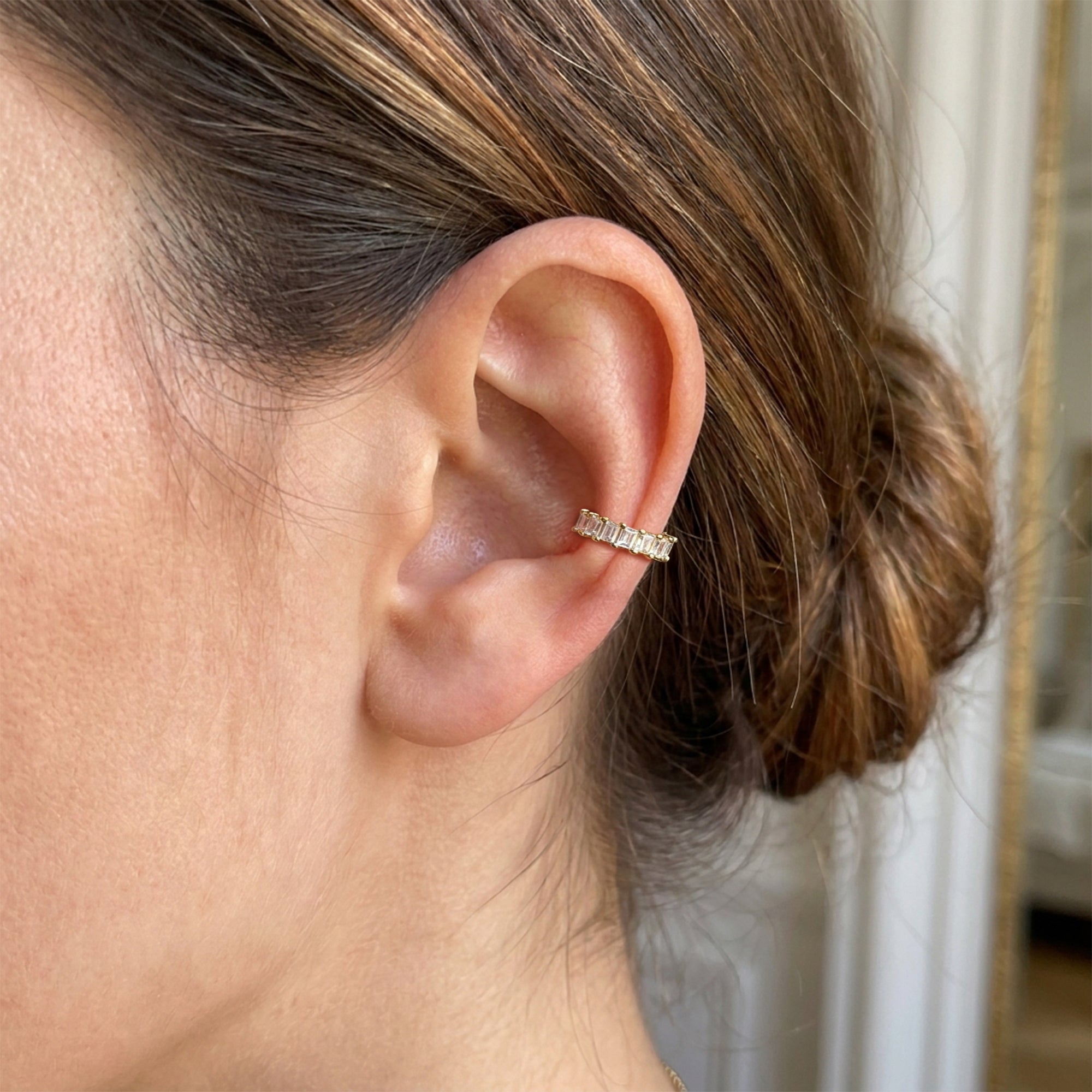 Baguette CZ Eternity Ear Cuff EC-1346