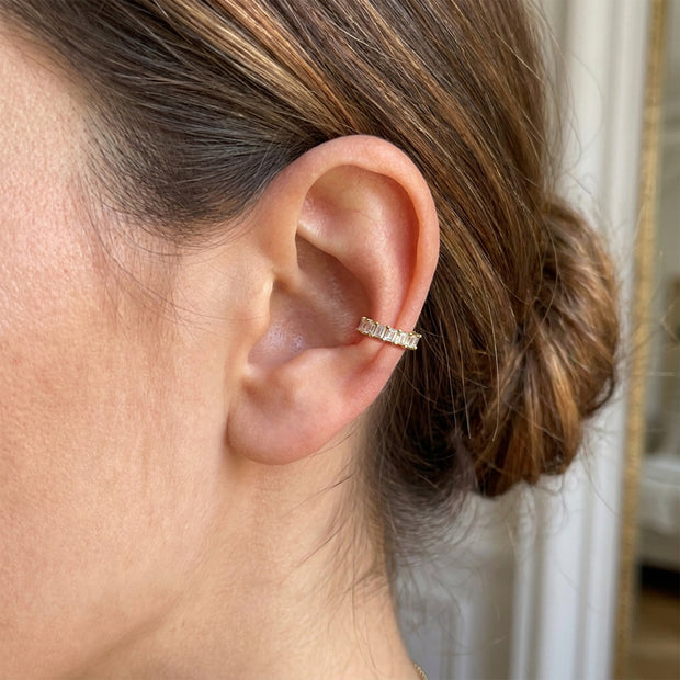 Baguette CZ Eternity Ear Cuff EC-1346