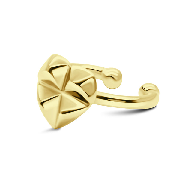 Geometric Heart Facet Ear Cuff EC-1354