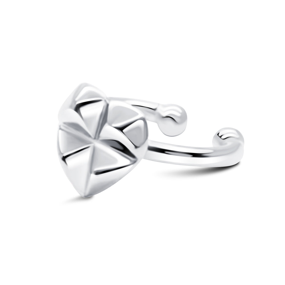 Geometric Heart Facet Ear Cuff EC-1354