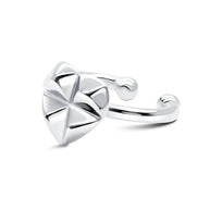 Geometric Heart Facet Ear Cuff EC-1354