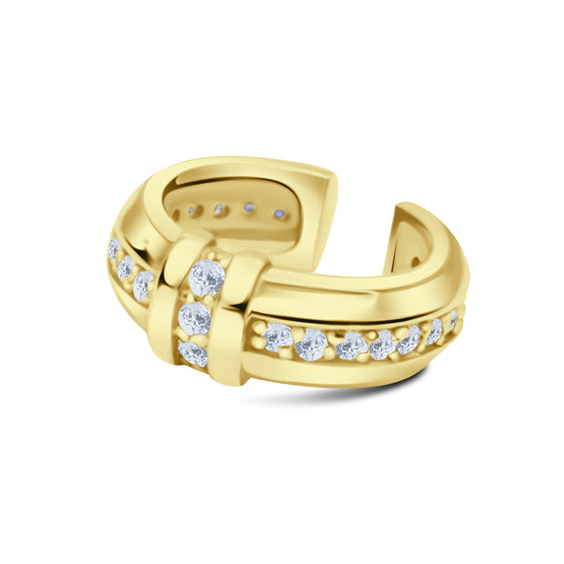 Stacked CZ Bar Ear Cuff EC-1356