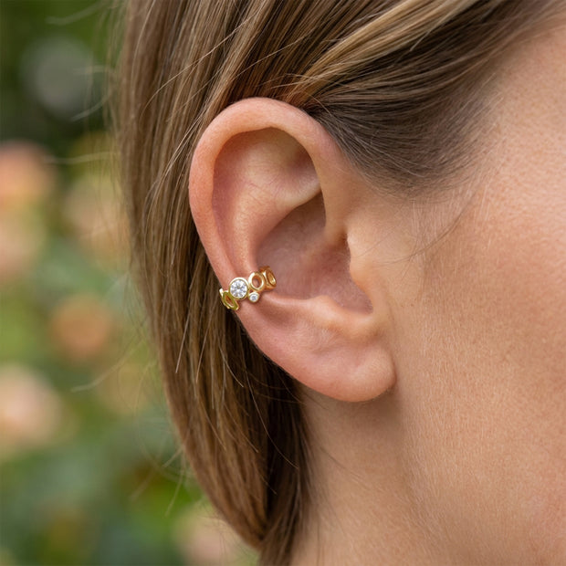Bubble Circle CZ Ear Cuff EC-1357