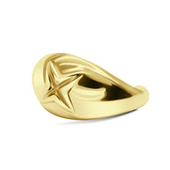 Engraved Star Dome Ear Cuff EC-1358
