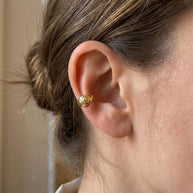 Embossed Star Dome Ear Cuff EC-1359