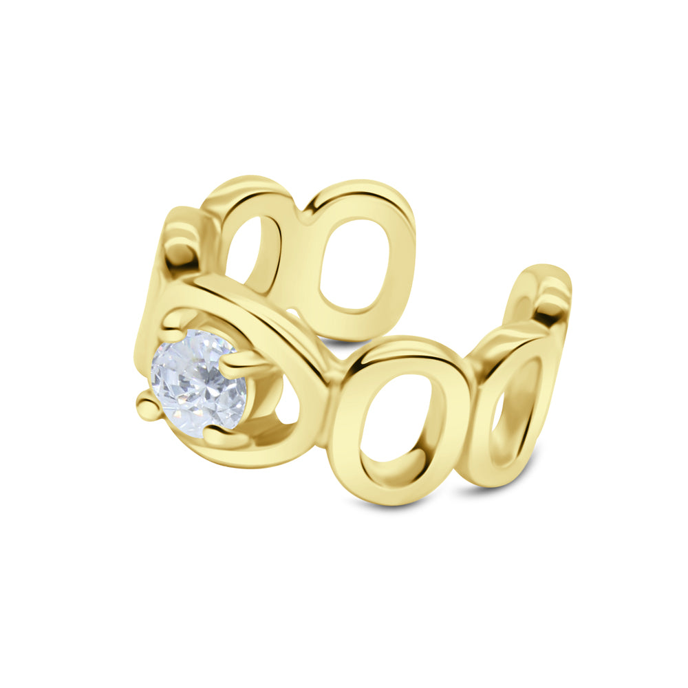 Open Oval Loop CZ Ear Cuff EC-1360