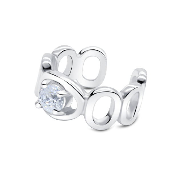 Open Oval Loop CZ Ear Cuff EC-1360