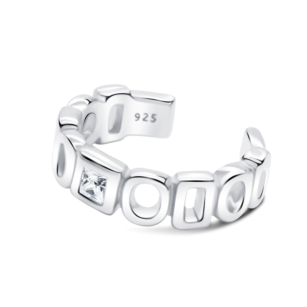 Geometric Open Frame CZ Ear Cuff EC-1361