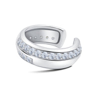 Wide Dome Double Row Pavé CZ Ear Cuff EC-1364