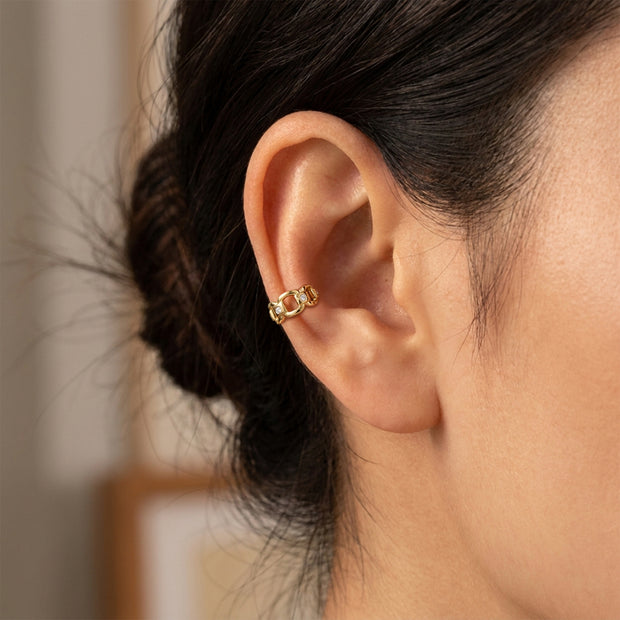 Curb Chain CZ Ear Cuff EC-1366
