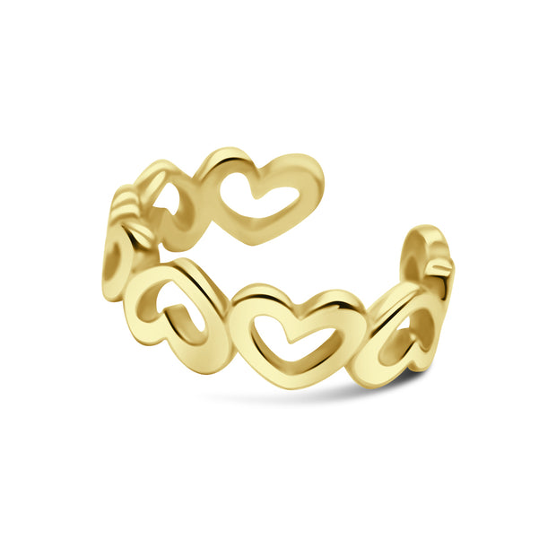 Linked Hearts Ear Cuff EC-1380