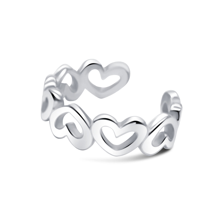 Linked Hearts Ear Cuff EC-1380