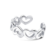 Linked Hearts Ear Cuff EC-1380