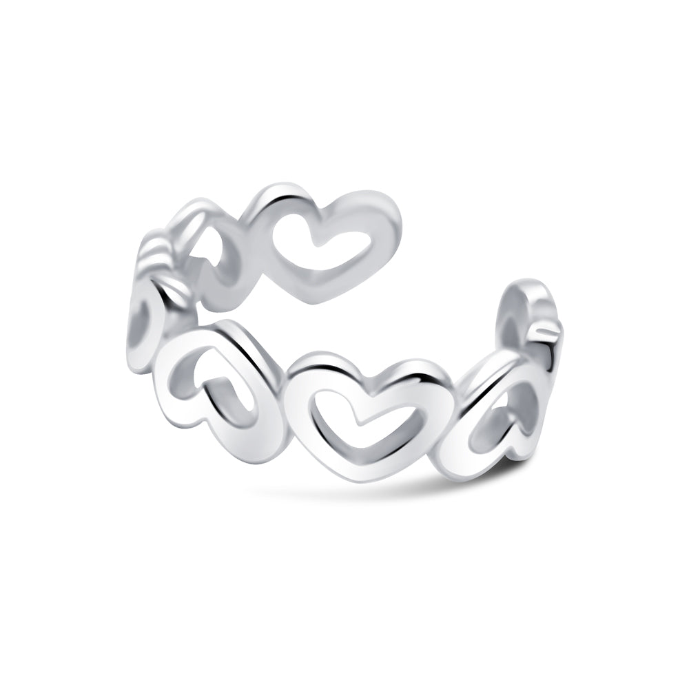 Linked Hearts Ear Cuff EC-1380