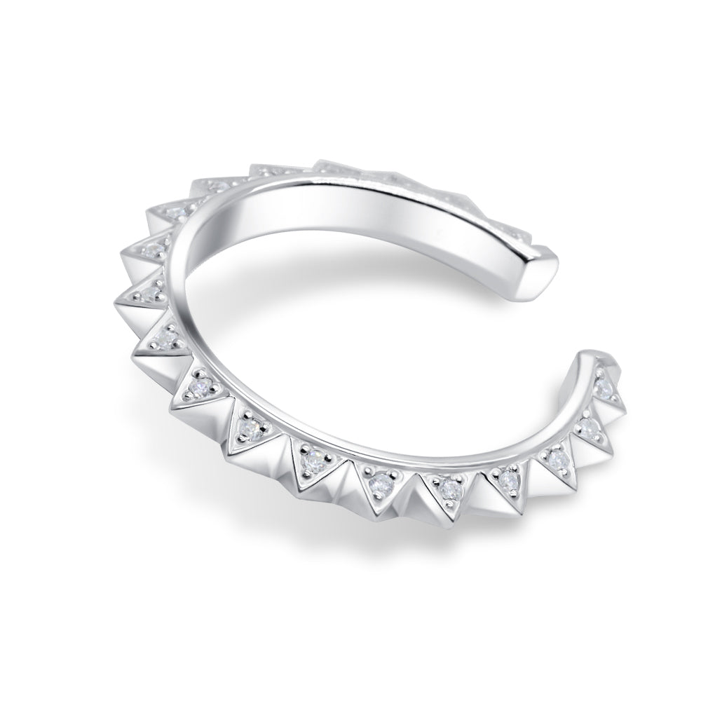 CZ Pyramid Spike Ear Cuff EC-1386