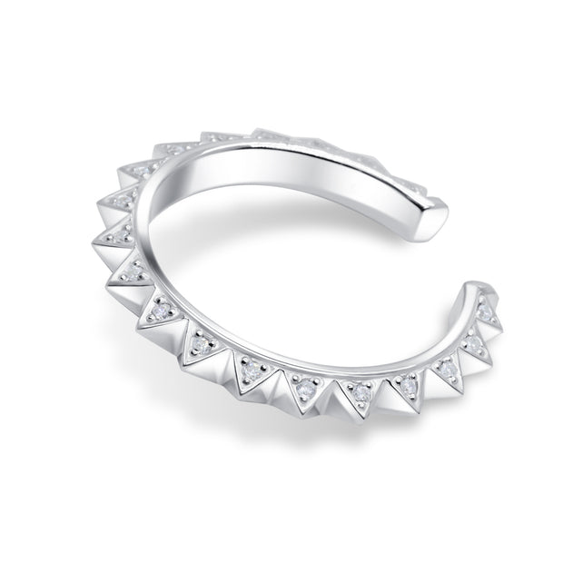 CZ Pyramid Spike Ear Cuff EC-1386